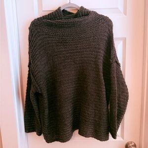 Aerie Charcoal Cowl Neck Sweater